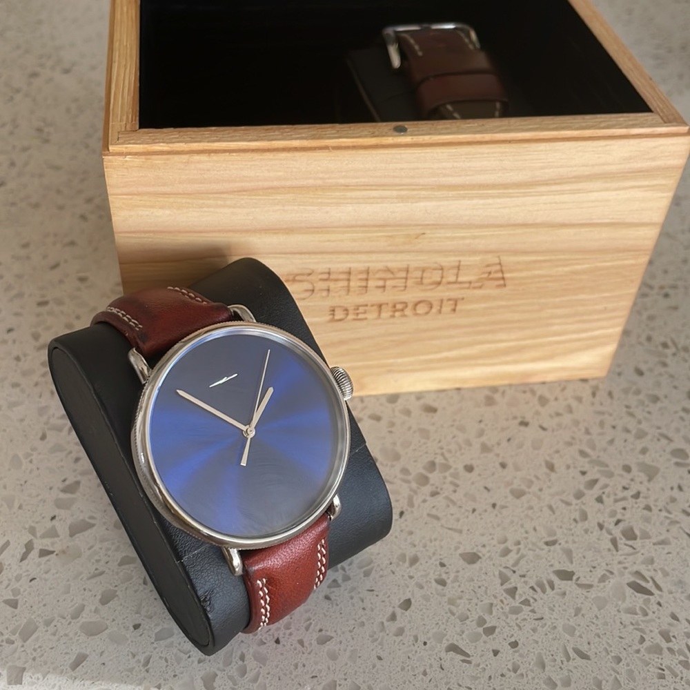 Shinola CUSTOM watch ✨ blue face